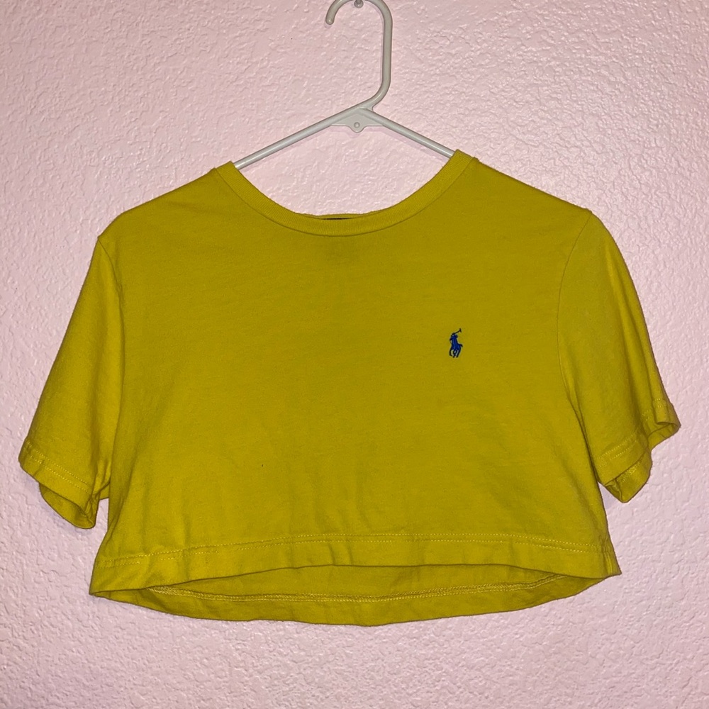 Yellow cropped polo vintage Frankie collective